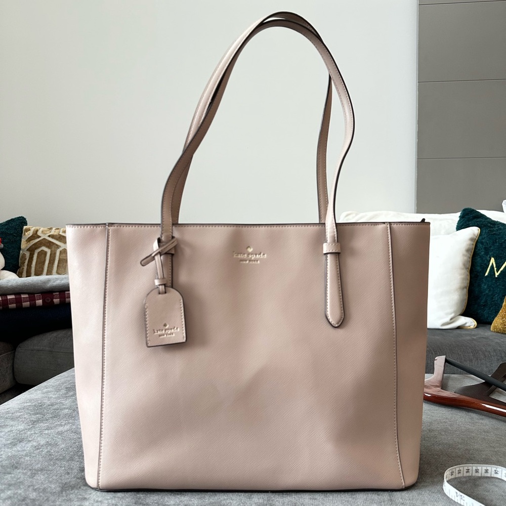 Kate Spade Neutral -'Goes with Everything' Zip Tote Bag
